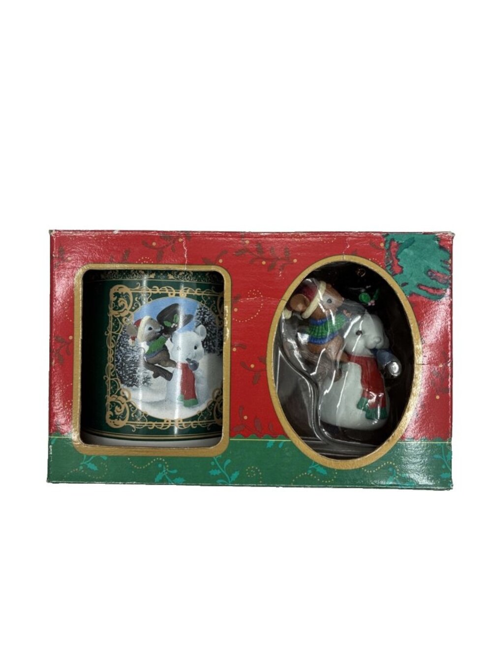 Christmas Traditions Collectible Mug and Ornament Set Mouse Snowman Holiday